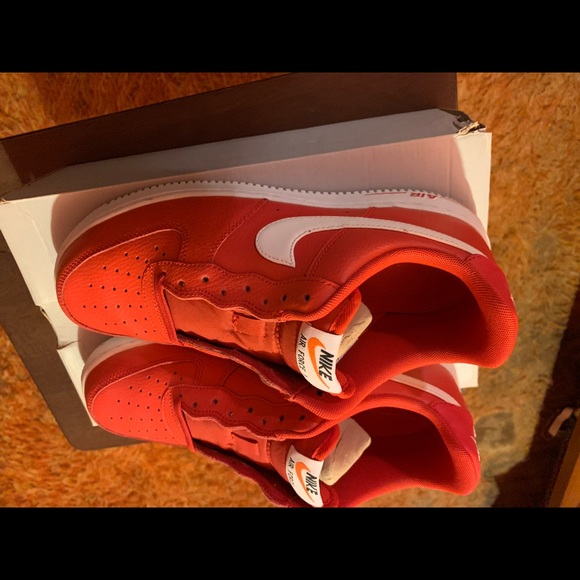 Red leather Air Force 1’s - Picture 3 of 3